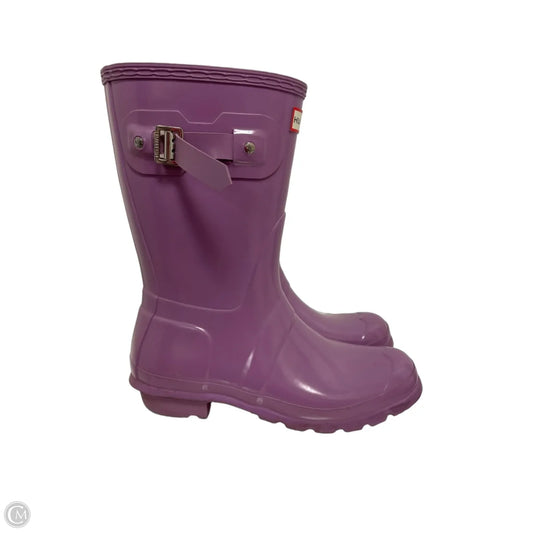Boots Rain By Hunter In Purple, Size: 9