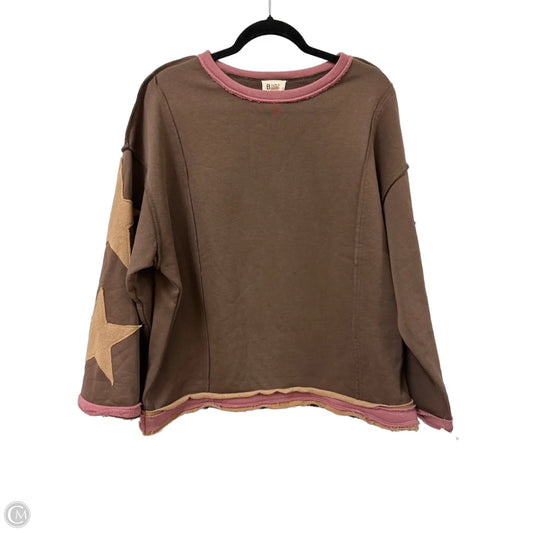 Sweater By Bibi In Brown, Size: L