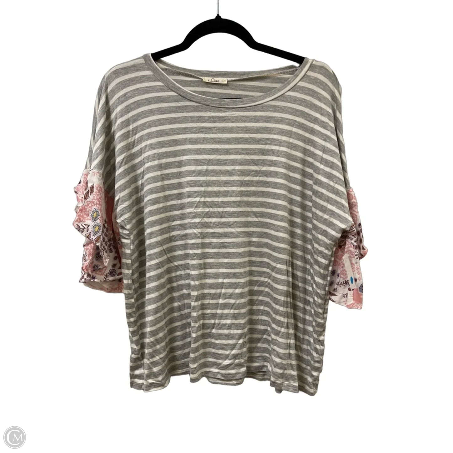 Top Short Sleeve By Clothes Mentor In Grey, Size: L