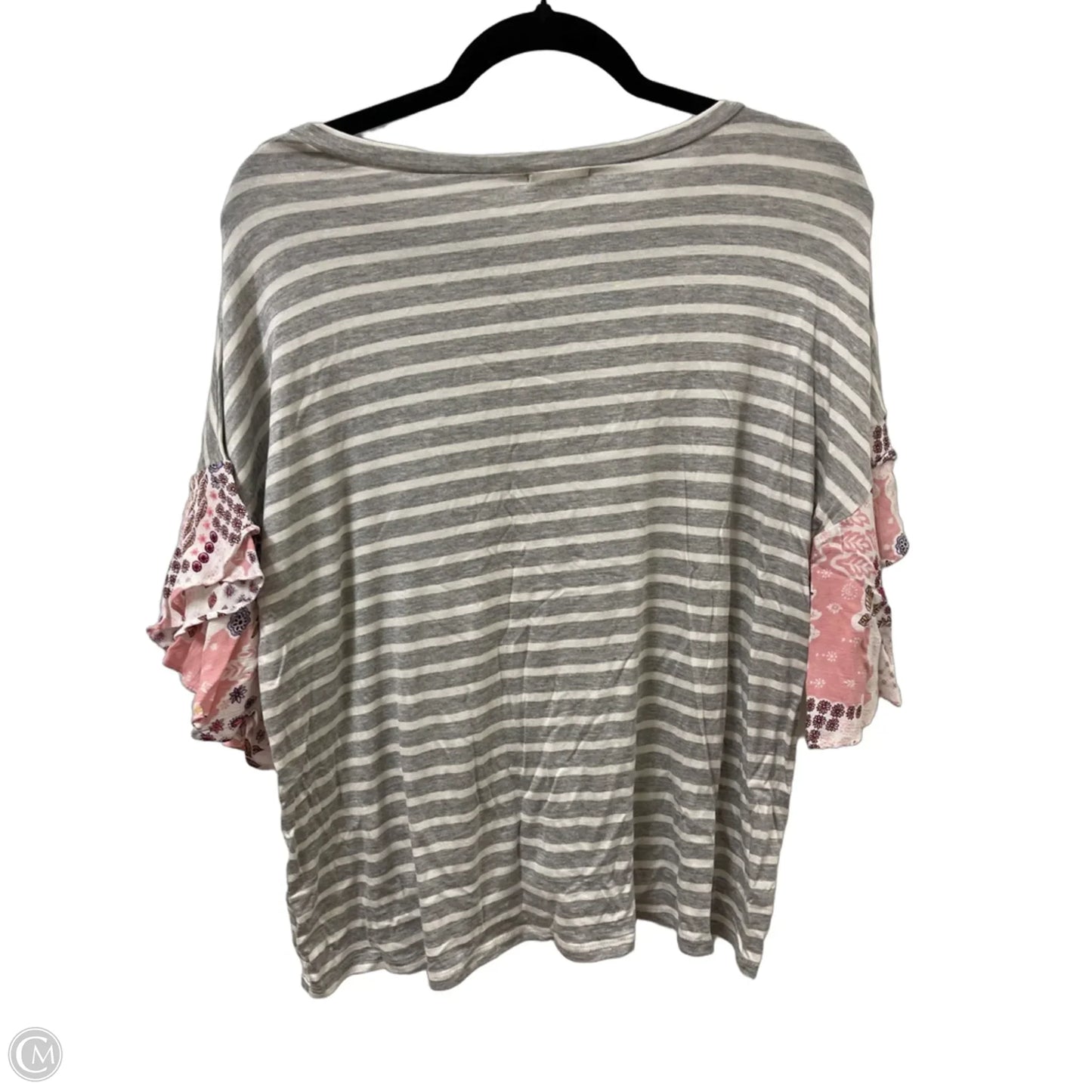 Top Short Sleeve By Clothes Mentor In Grey, Size: L
