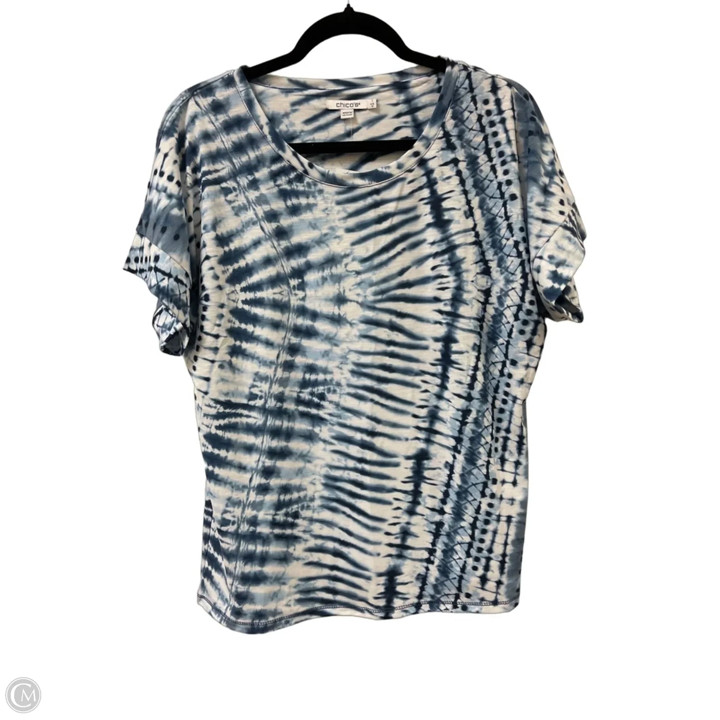Top Short Sleeve By Chicos In Blue, Size: M