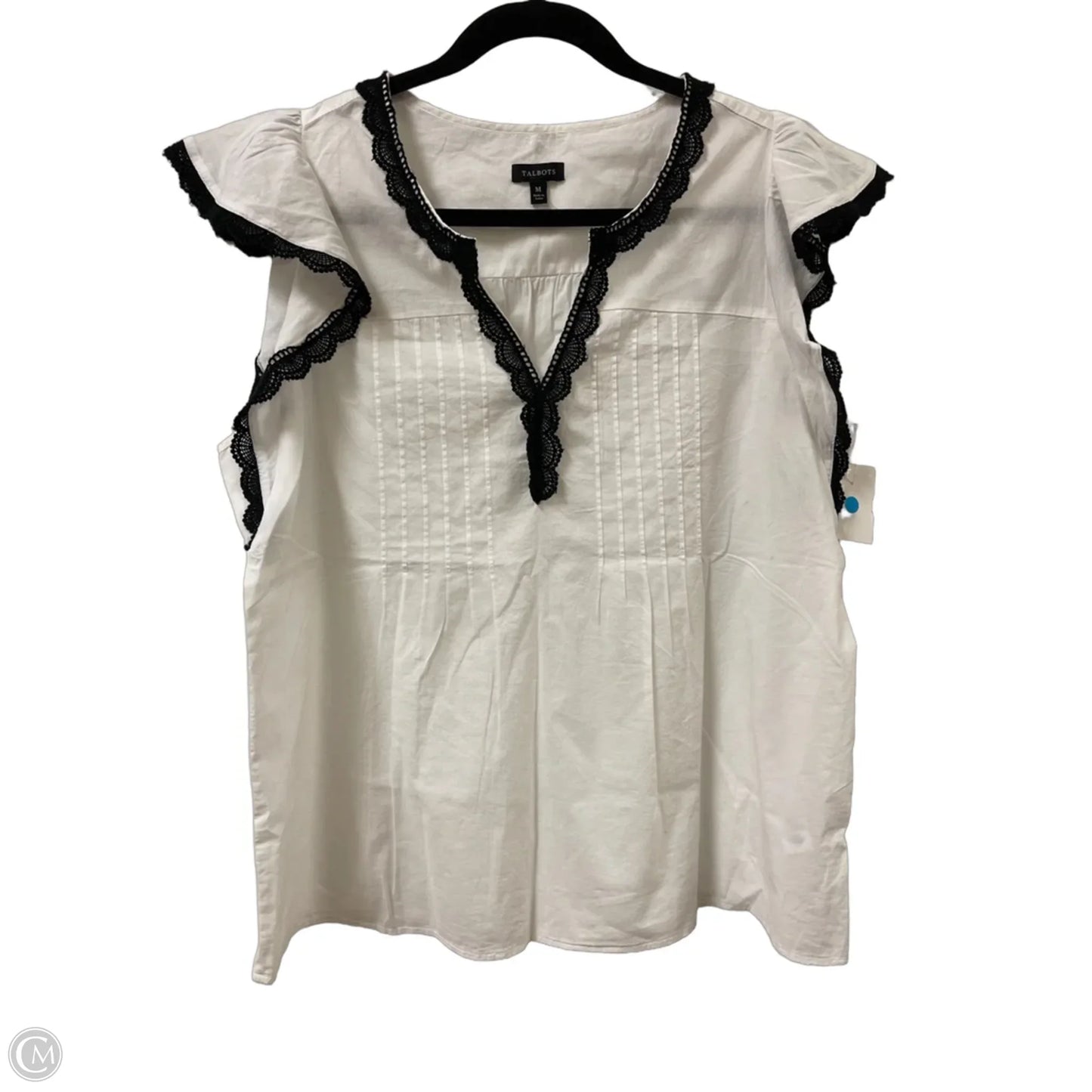 Top Sleeveless By Talbots In White, Size: M
