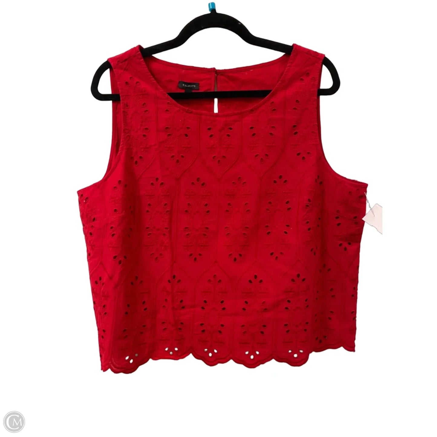 Top Sleeveless By Talbots In Red, Size: L