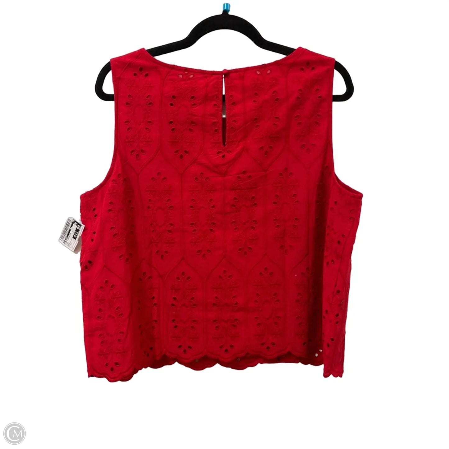 Top Sleeveless By Talbots In Red, Size: L