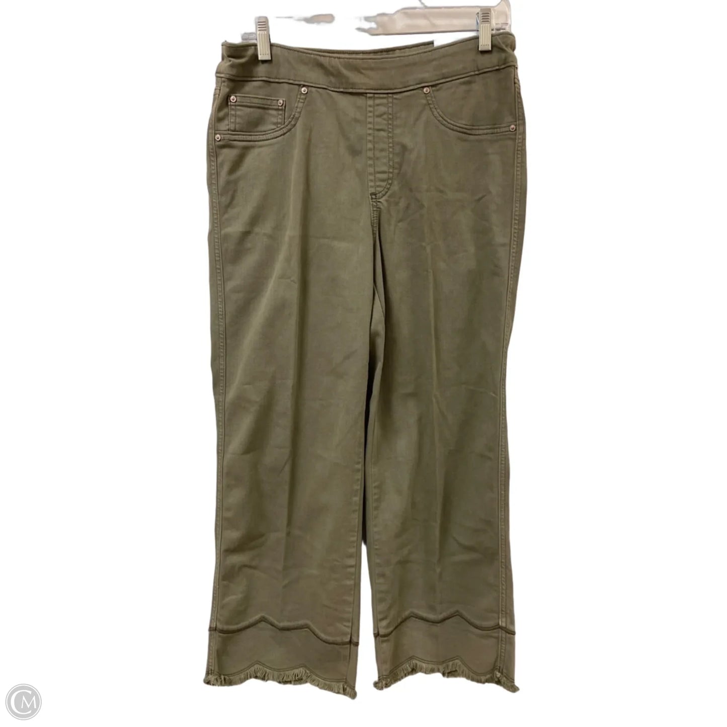 Jeans Wide Leg By Chicos In Green, Size: 6