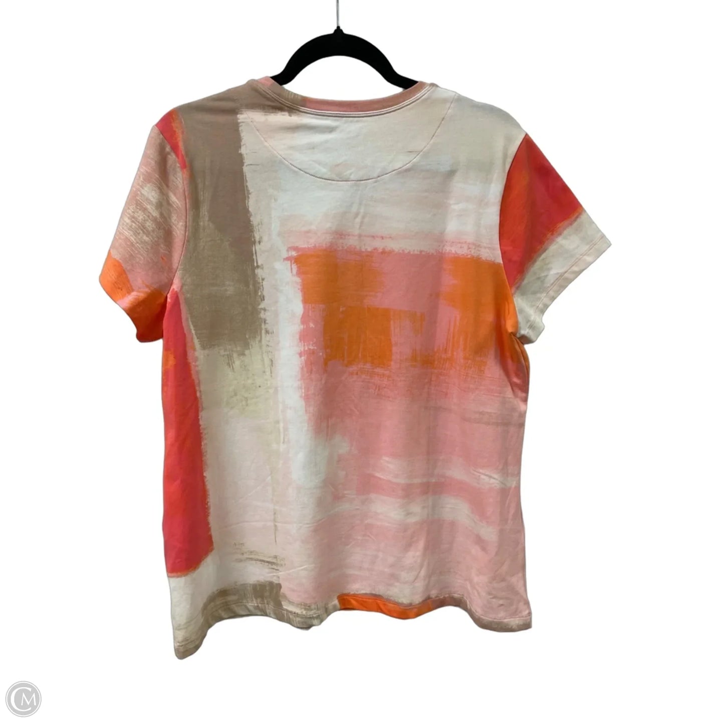 Top Short Sleeve Basic By Chicos In Orange, Size: L