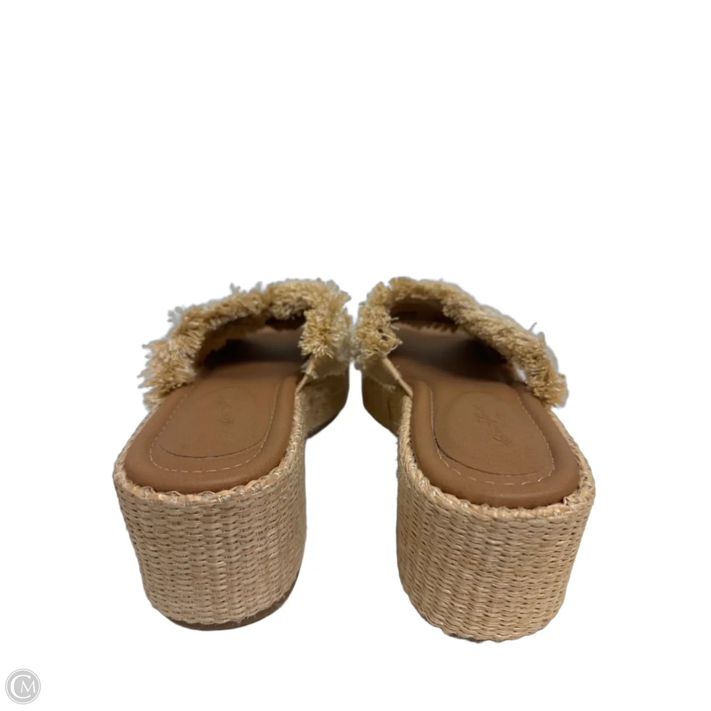 Sandals Heels Block By Universal Thread In Tan, Size: 9.5