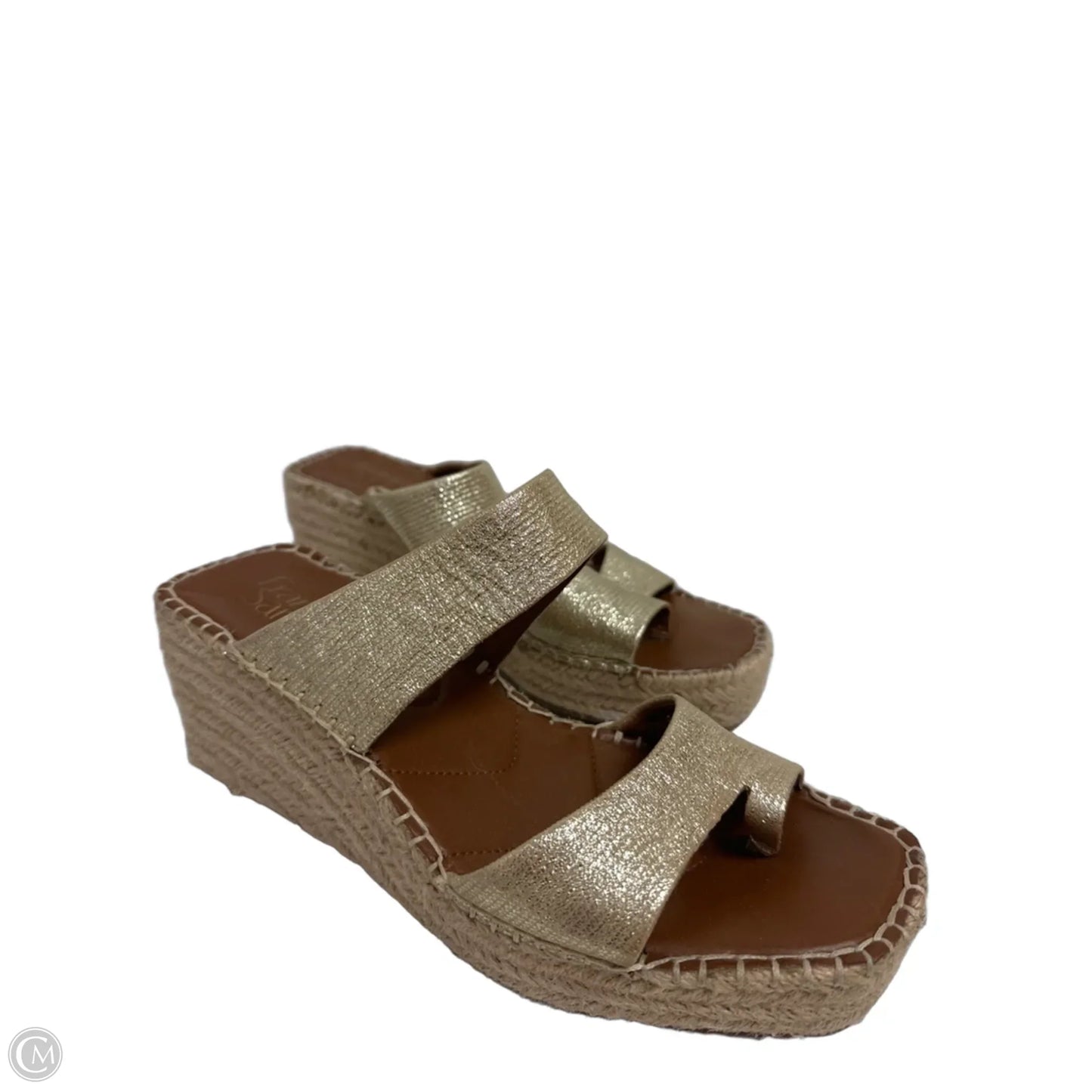 Sandals Heels Wedge By Franco Sarto In Gold, Size: 9.5