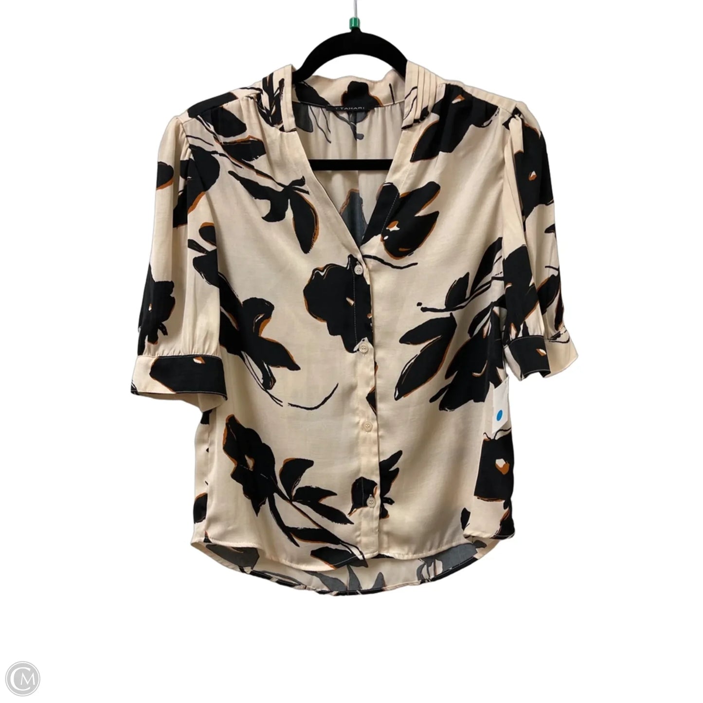 Top Short Sleeve By T Tahari In Cream, Size: S