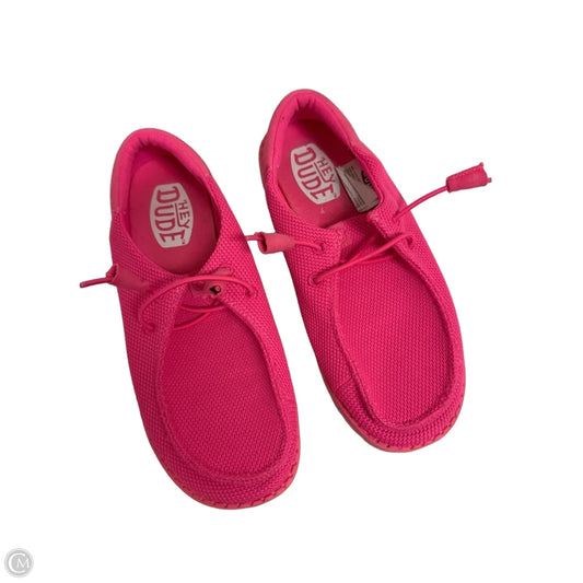 Shoes Flats By Hey Dude In Pink, Size: 6