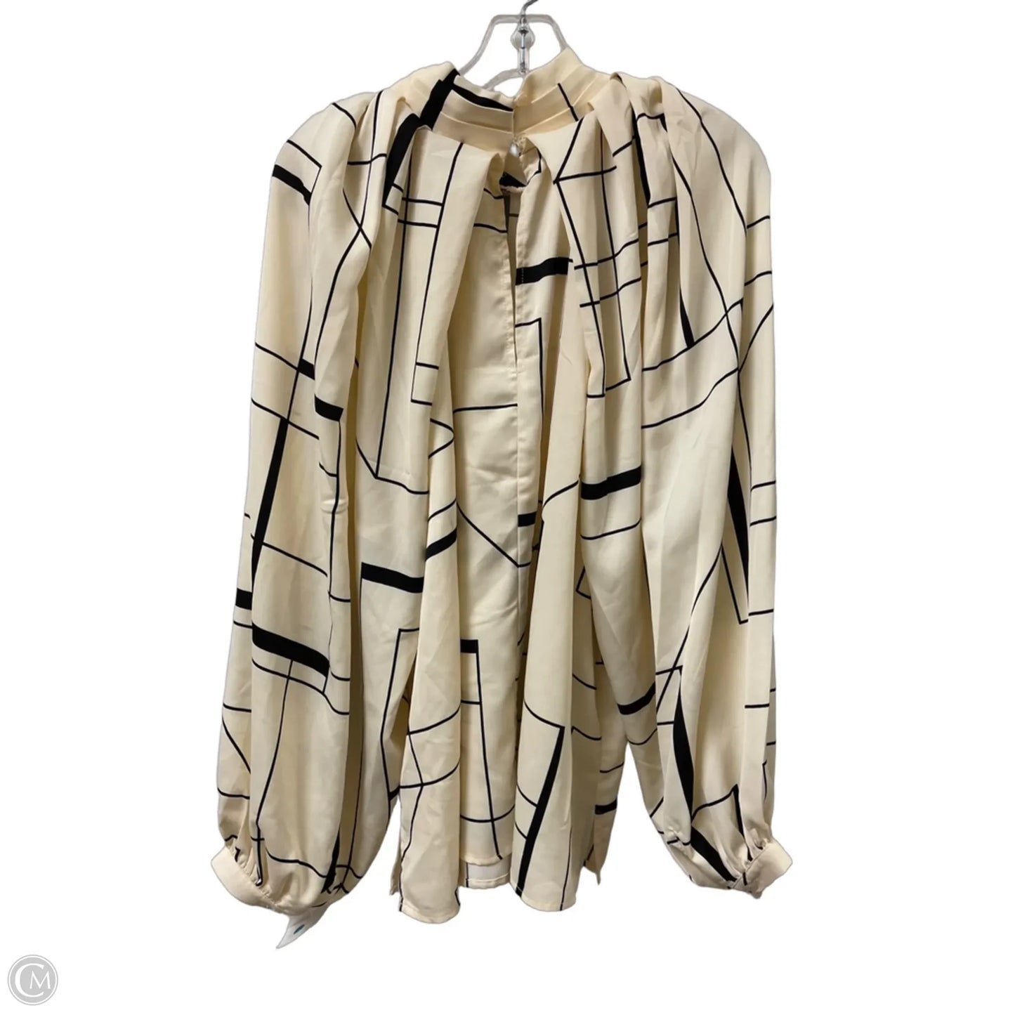 Blouse Long Sleeve By Eloquii In Cream, Size: 2x