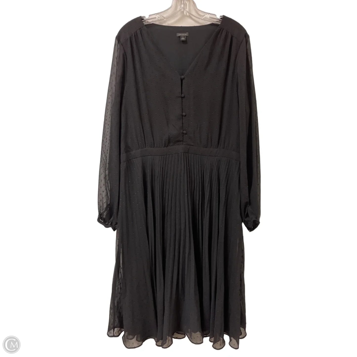 Dress Party Midi By Ann Taylor In Black, Size: Xl