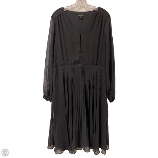 Dress Party Midi By Ann Taylor In Black, Size: Xl