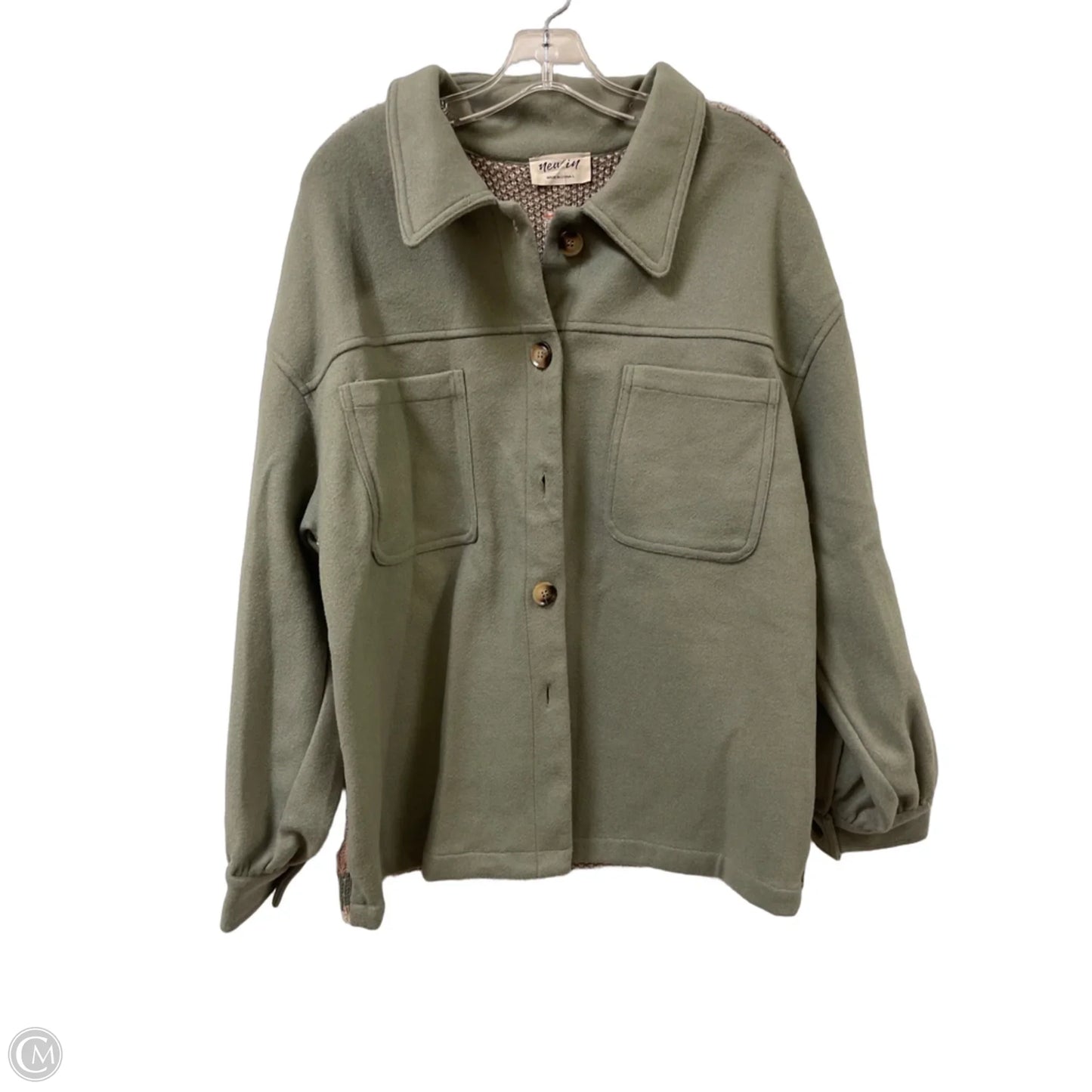 Jacket Shirt By New In In Green, Size: L