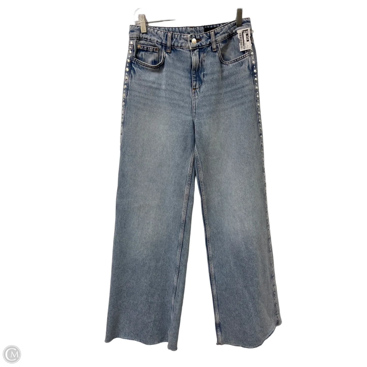 Jeans Wide Leg By Zara In Blue Denim, Size: 4