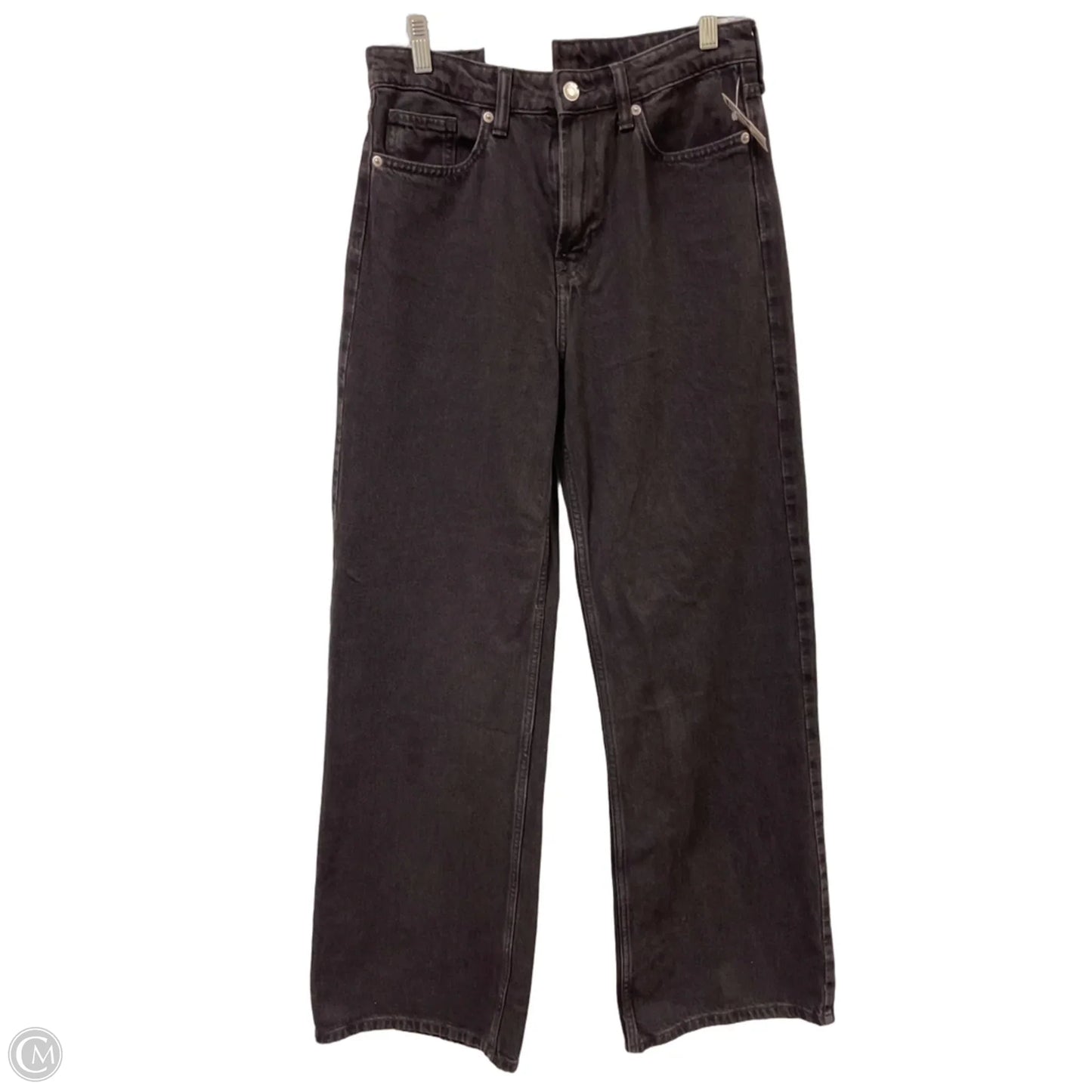 Jeans Wide Leg By H&m In Black, Size: 6