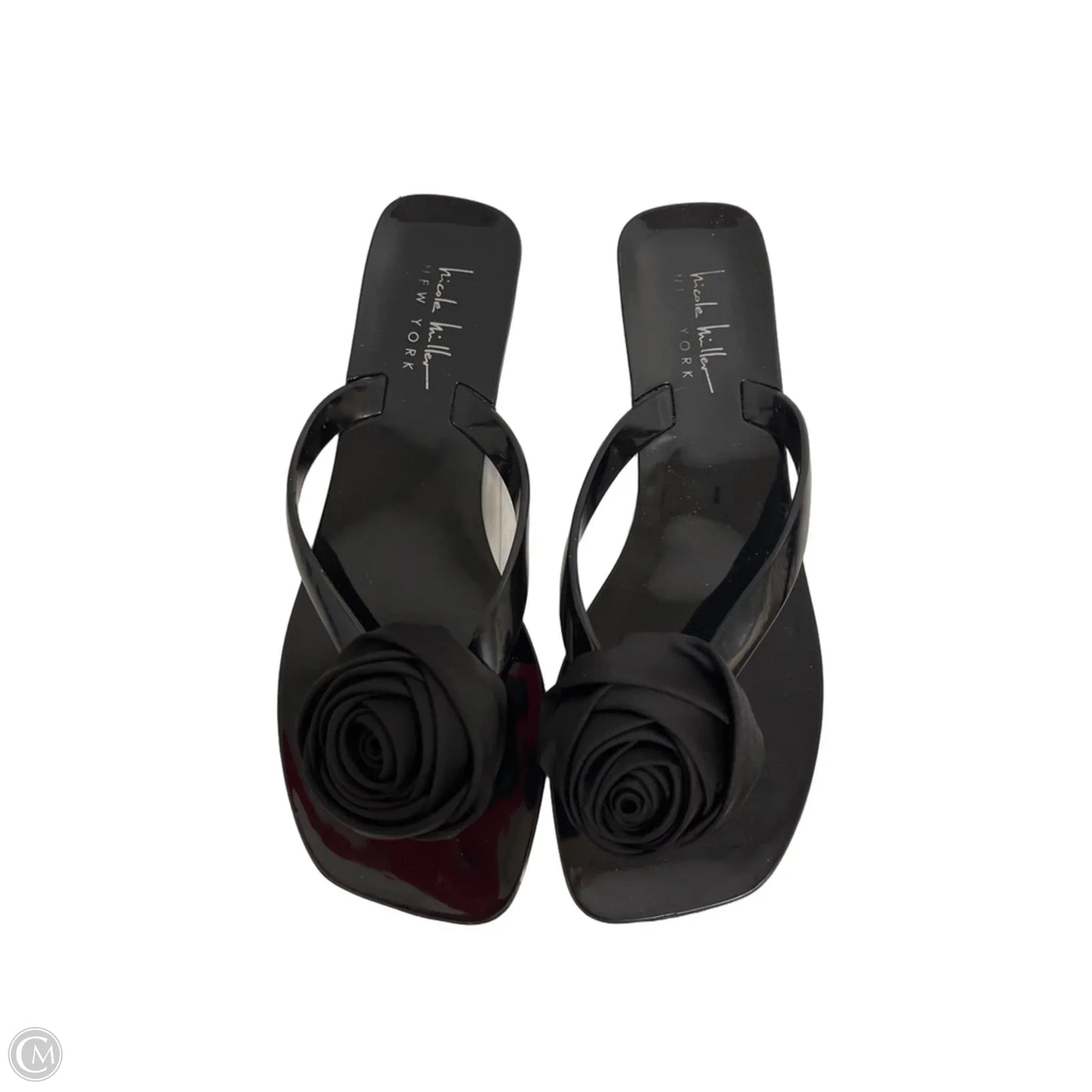 Sandals Flip Flops By Nicole By Nicole Miller In Black, Size: 7