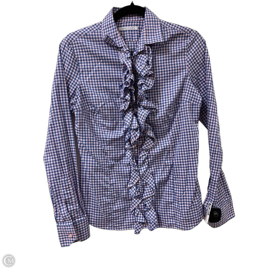 Blouse Long Sleeve By Cma In Blue & Pink, Size: M