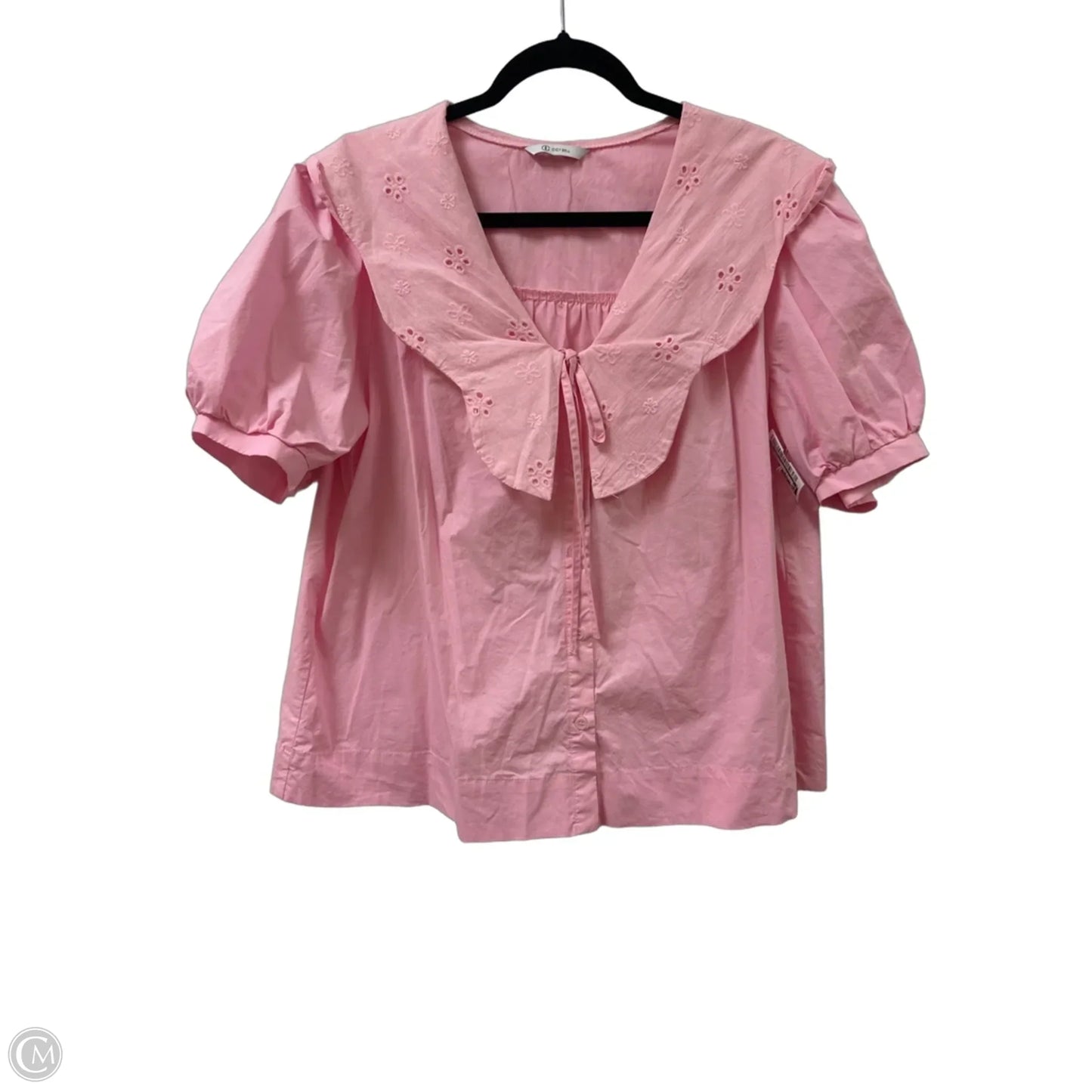 Blouse Short Sleeve By Cicy Bell In Pink, Size: L
