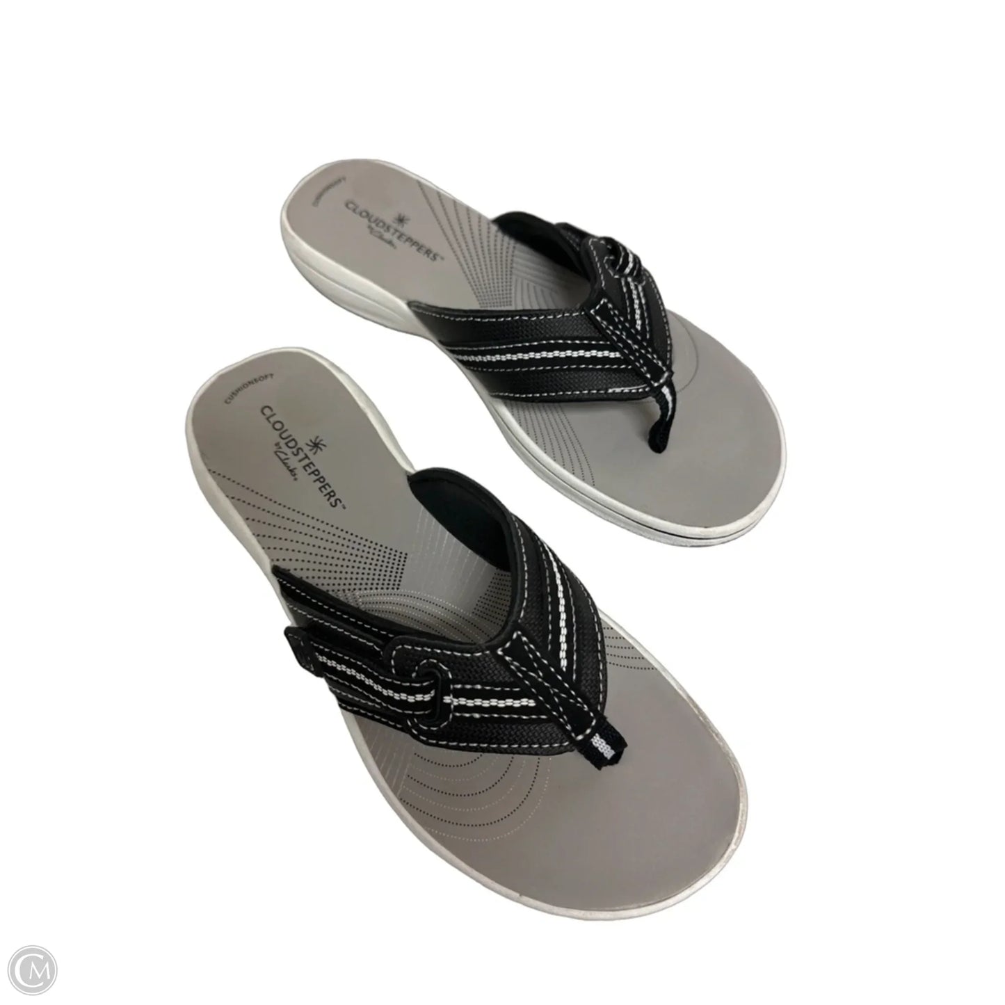 Sandals Flip Flops By Clarks In Black, Size: 7