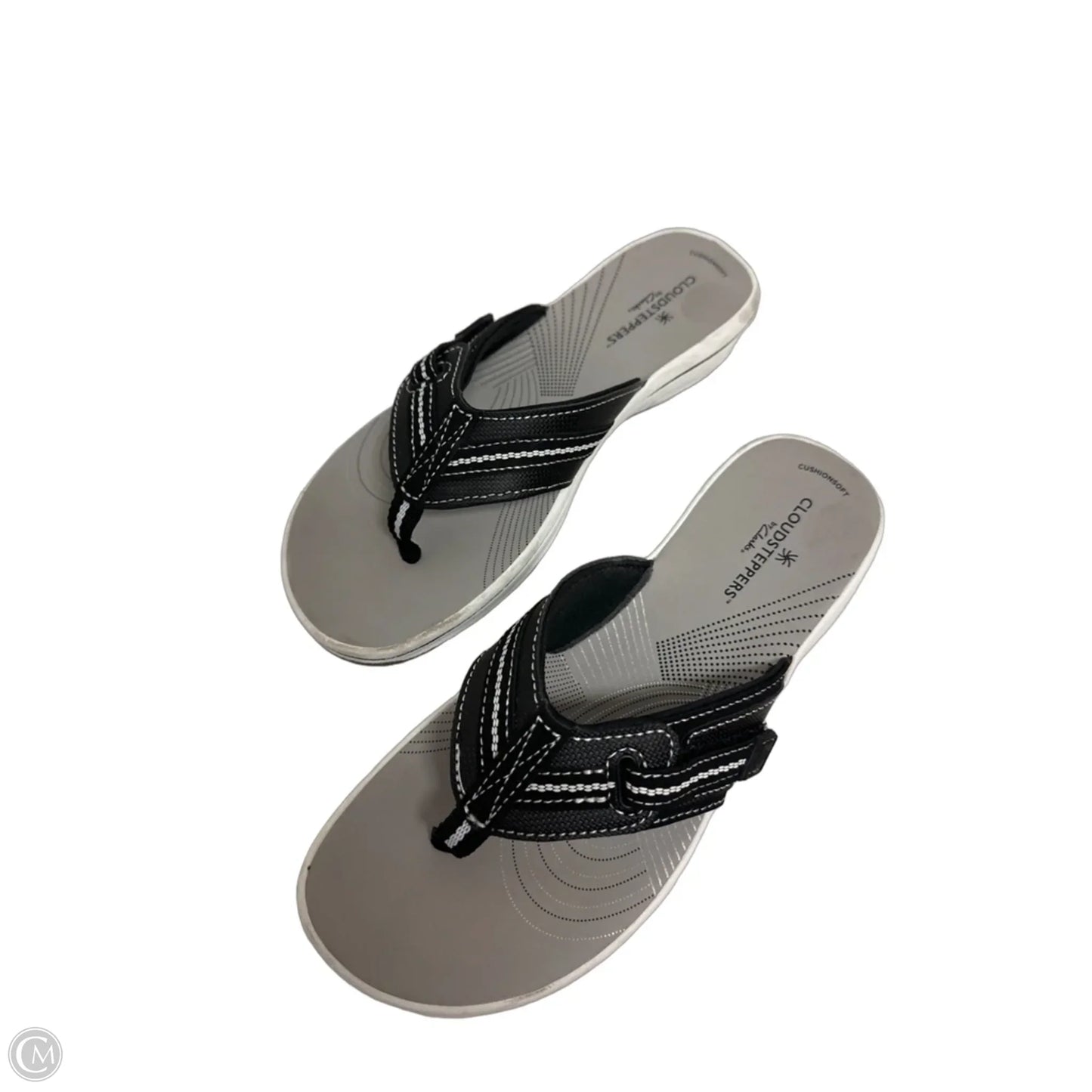 Sandals Flip Flops By Clarks In Black, Size: 7