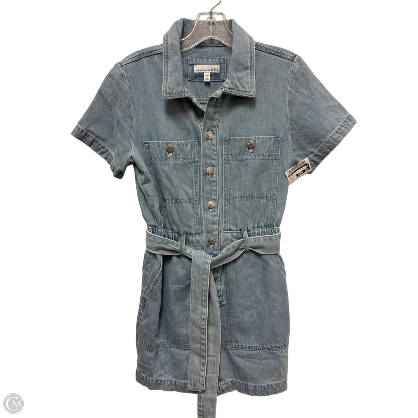 Romper By Loft In Blue Denim, Size: Xs