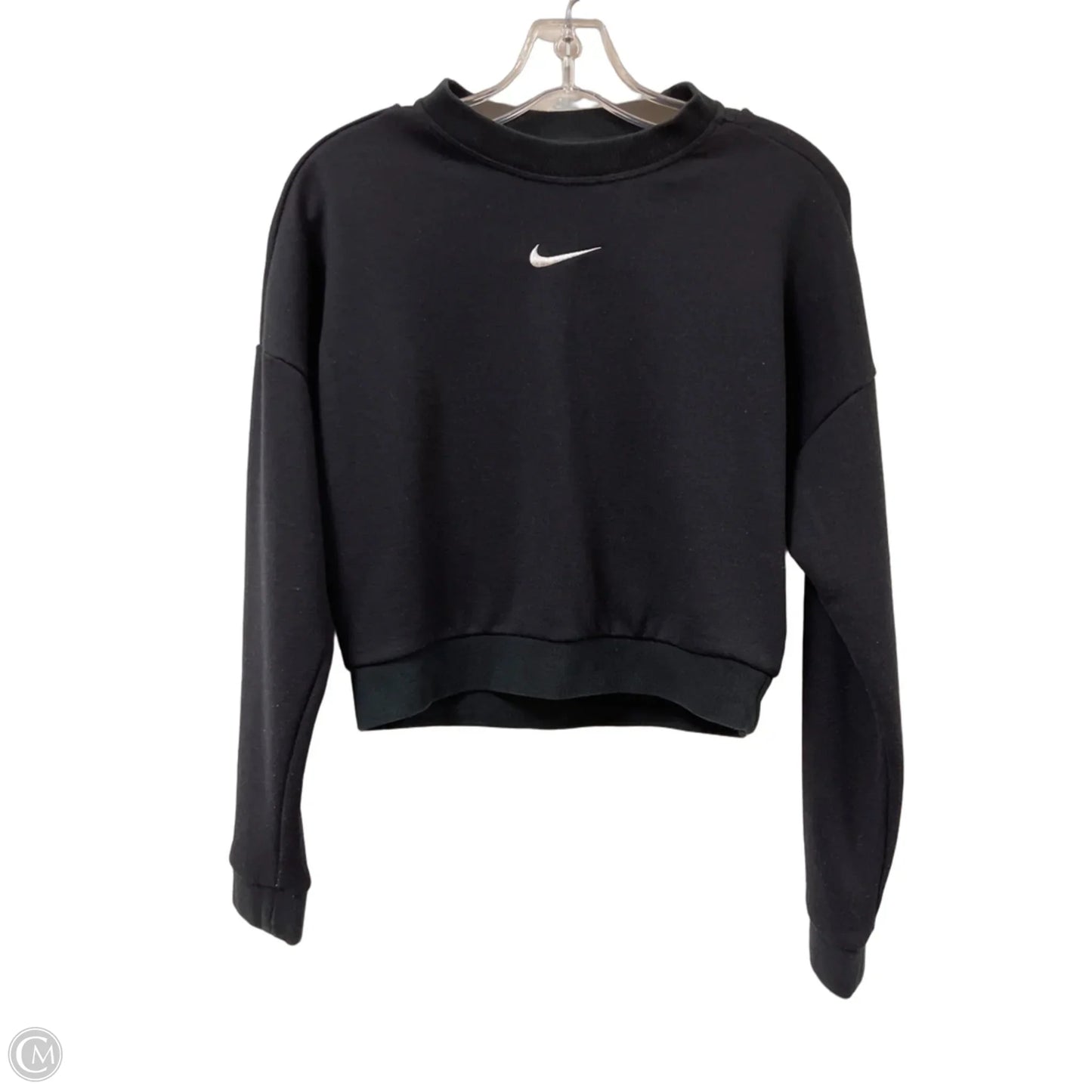 Athletic Sweatshirt Crewneck By Nike In Black, Size: S