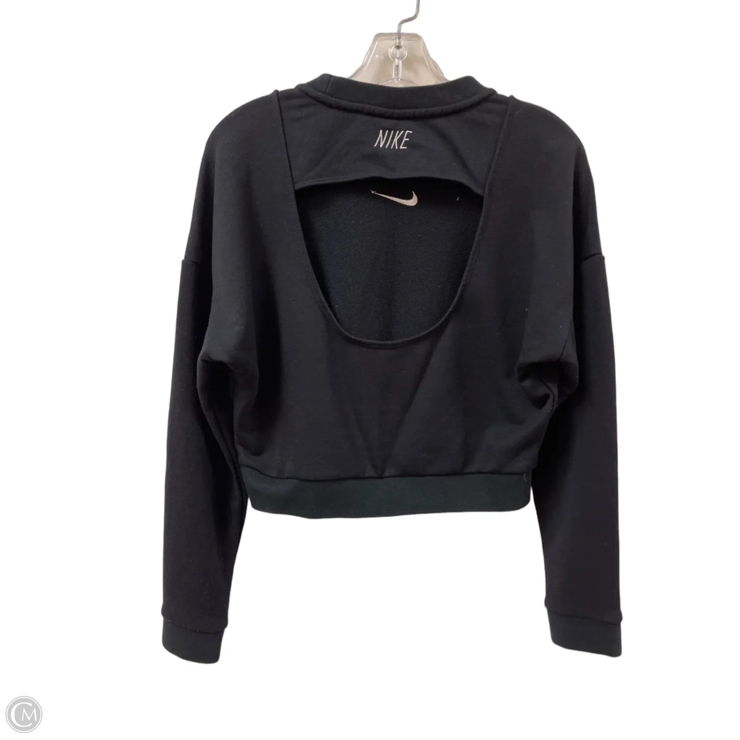 Athletic Sweatshirt Crewneck By Nike In Black, Size: S