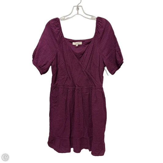 Dress Casual Short By Loft In Purple, Size: L