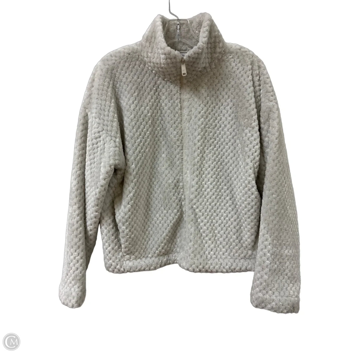 Jacket Fleece By Calvin Klein In Grey, Size: M