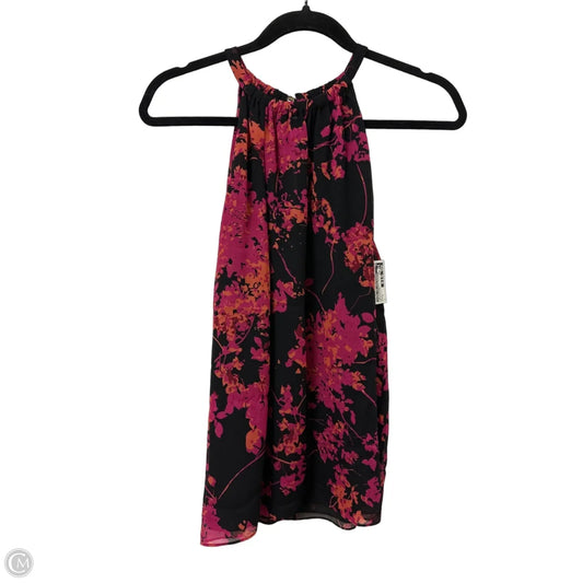 Top Sleeveless Designer By Diane Von Furstenberg In Black & Pink, Size: S