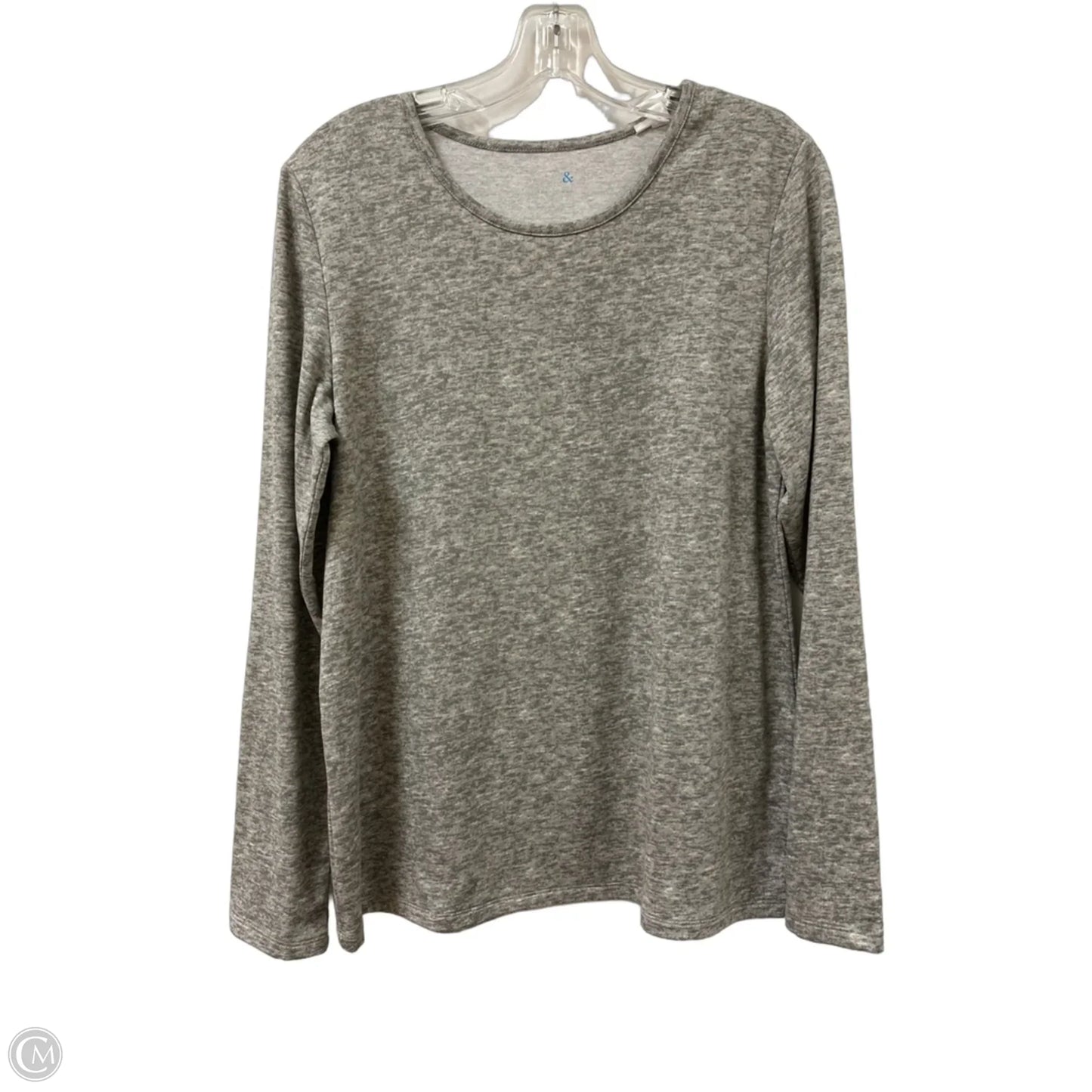 Top Long Sleeve Basic By Croft And Barrow In Grey, Size: S