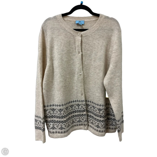 Sweater Cardigan By Cece In Tan, Size: Xl