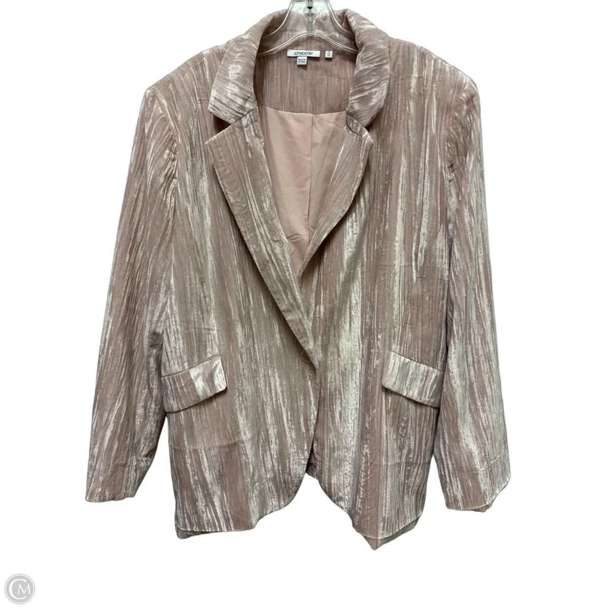 Blazer By Chicos In Pink, Size: 2x