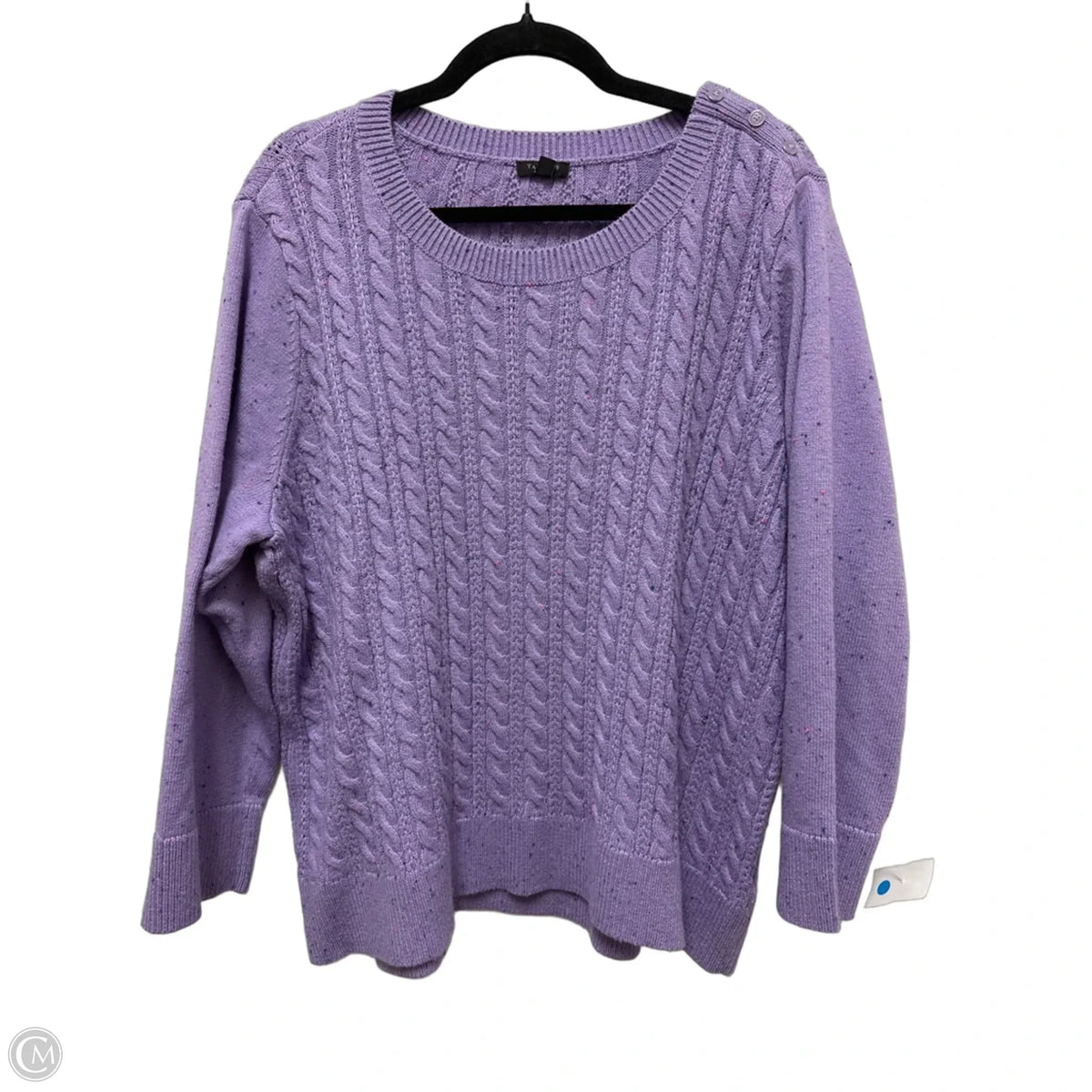Sweater By Talbots In Purple, Size: 3x