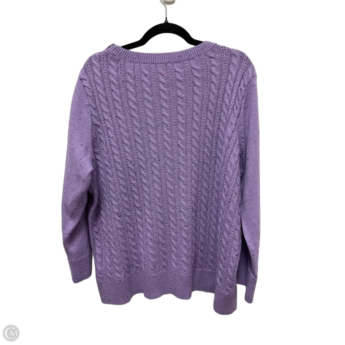 Sweater By Talbots In Purple, Size: 3x
