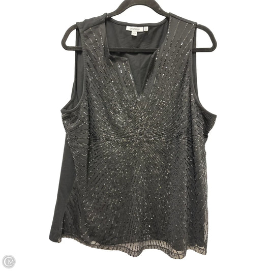 Top Sleeveless By Chicos In Black, Size: 2x