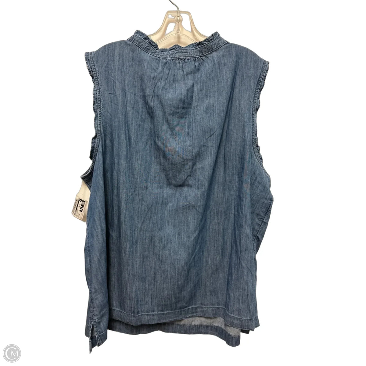 Top Sleeveless By Talbots In Blue Denim, Size: 3x