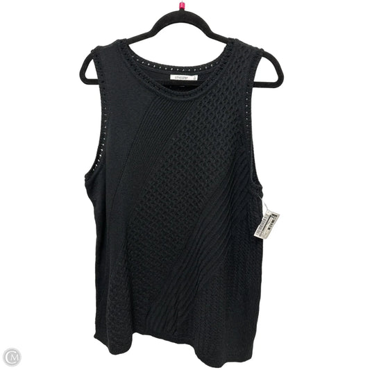 Top Sleeveless By Chicos In Black, Size: 2x