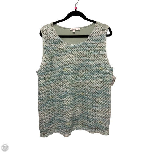 Top Sleeveless By Chicos In Green, Size: 2x