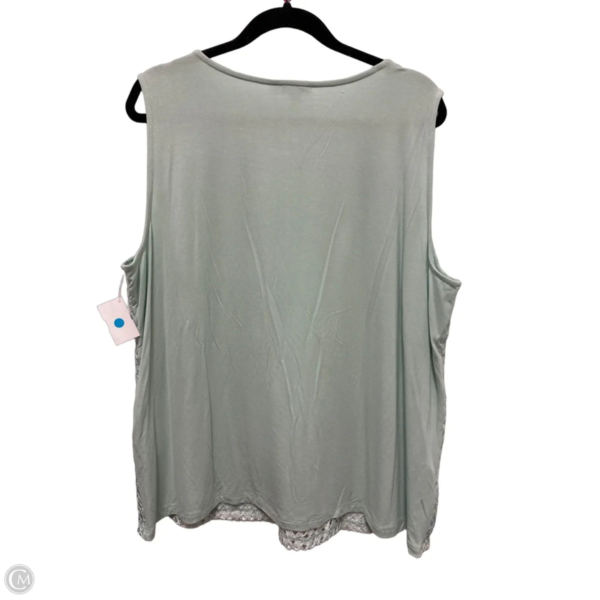 Top Sleeveless By Chicos In Green, Size: 2x