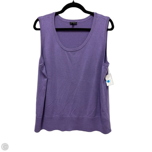 Top Sleeveless By Talbots In Purple, Size: 2x