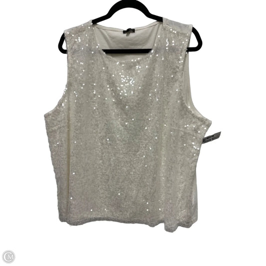 Top Sleeveless By Talbots In Cream, Size: 3x