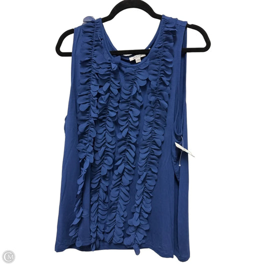 Top Sleeveless By Chicos In Blue, Size: 2x