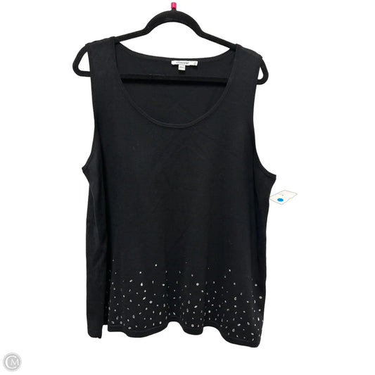 Top Sleeveless By Chicos In Black, Size: 2x
