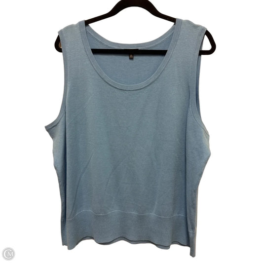 Top Sleeveless By Talbots In Blue, Size: 3x