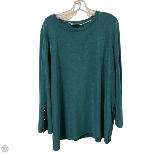 Top Long Sleeve By Chicos In Green, Size: 2x