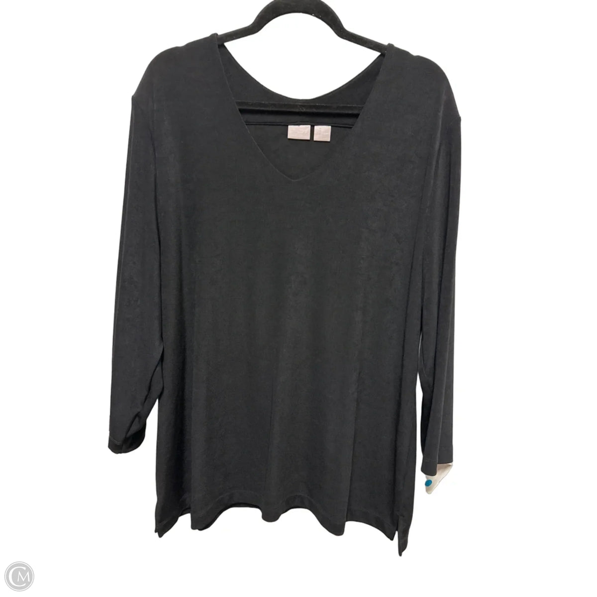 Top Long Sleeve By Chicos In Black, Size: 2x