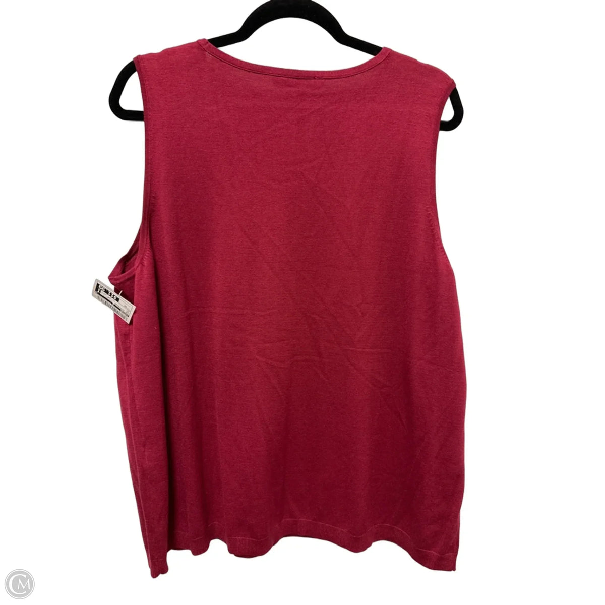 Top Sleeveless By Chicos In Red, Size: 2x
