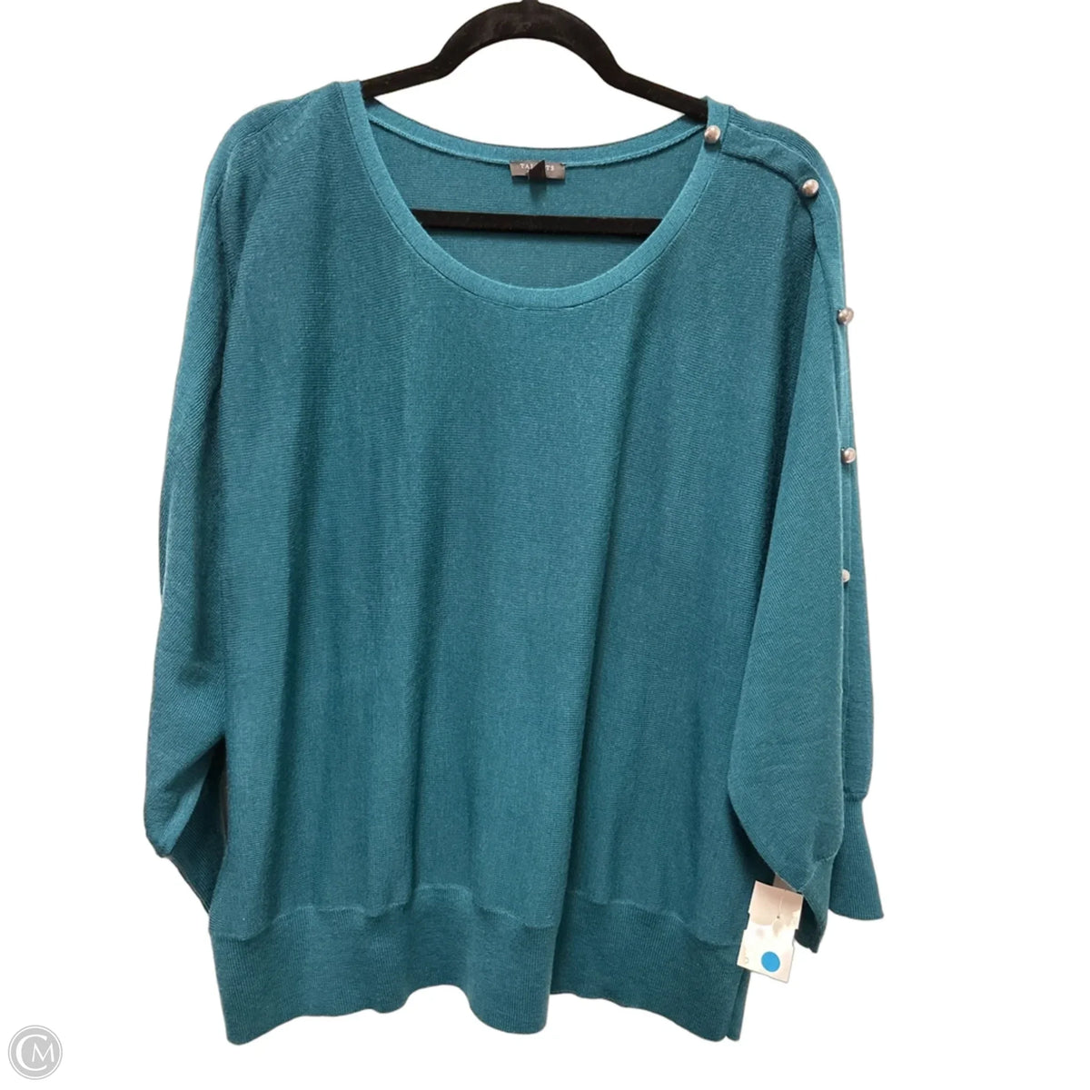 Sweater By Talbots In Teal, Size: 2x